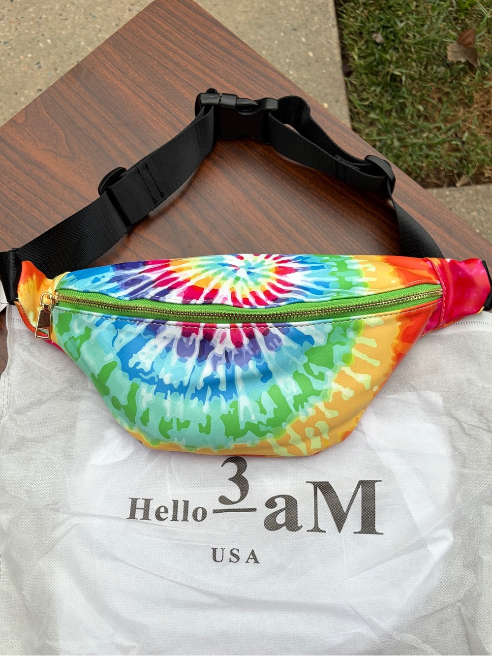 Hello 3AM Multicolor Tie Dye Fanny Pack Belt Bag NWT Adjustable Strap